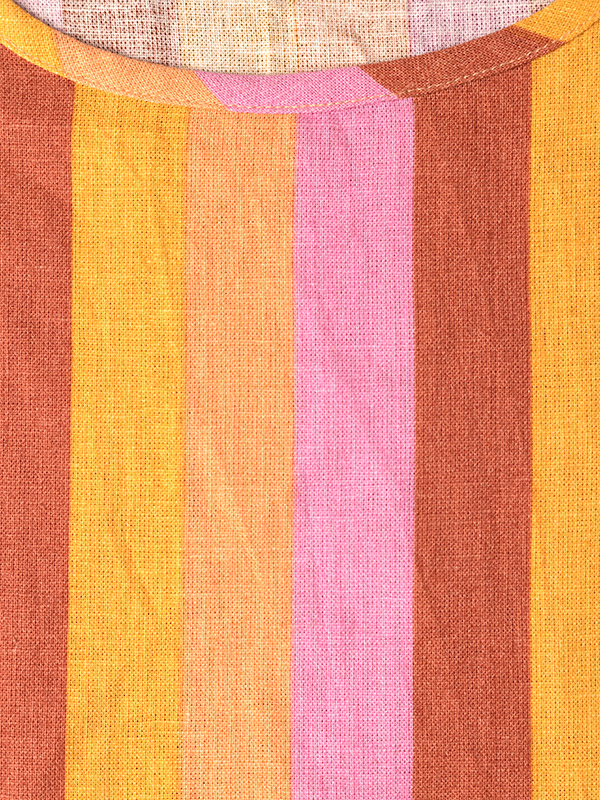 BERGHILD - Lyserød og orange stribet bluse fra Adia