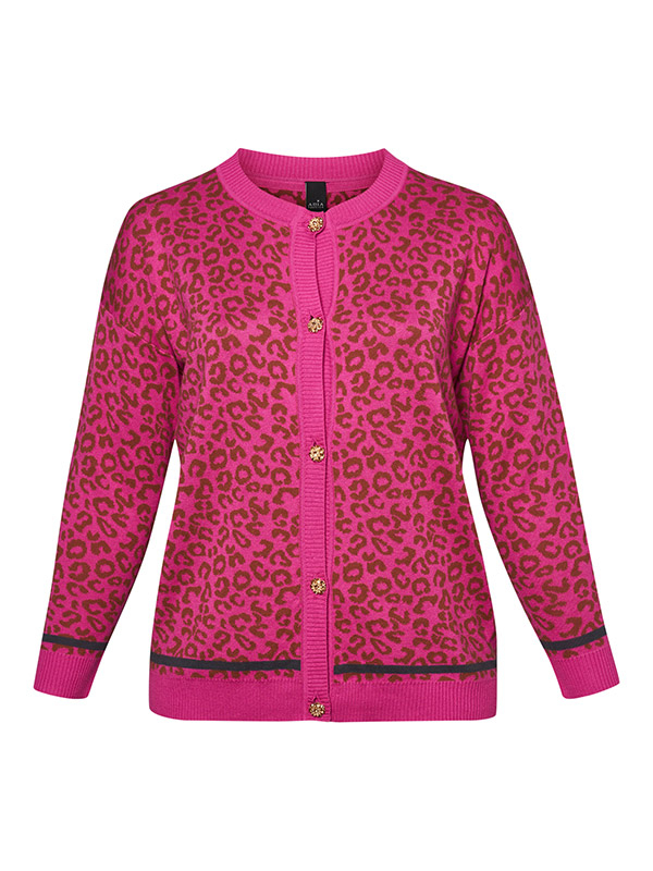 AIFA - Pink cardigan med leopardmønster fra Adia