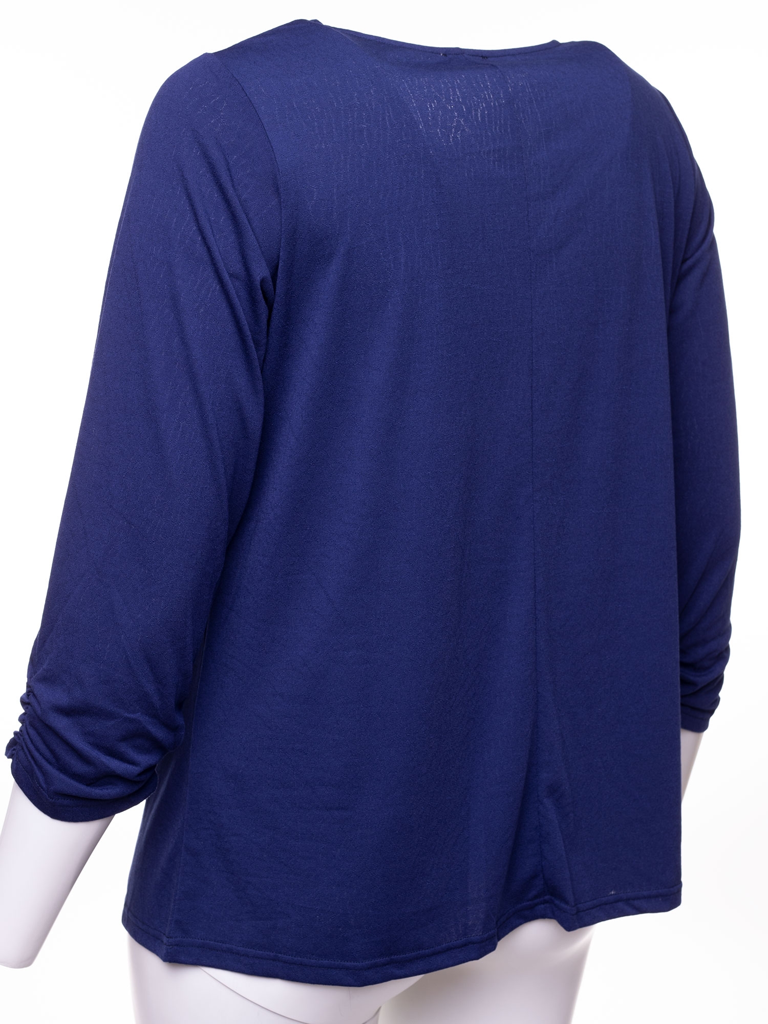 Mørkeblå bluse med v-hals fra Gozzip