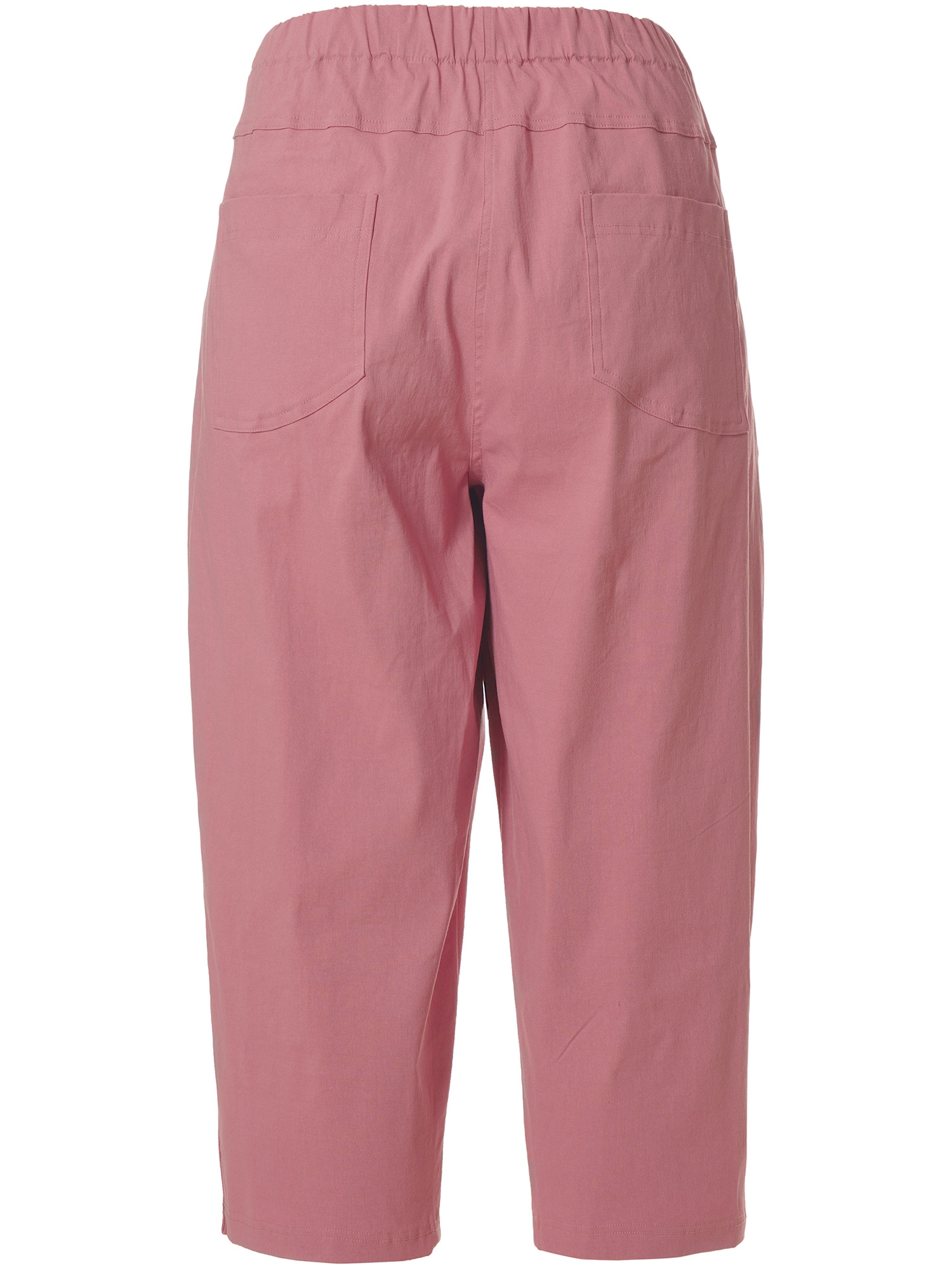 Clara - Duset rosa capri bukser i viskose bengalin med knapper fra Gozzip