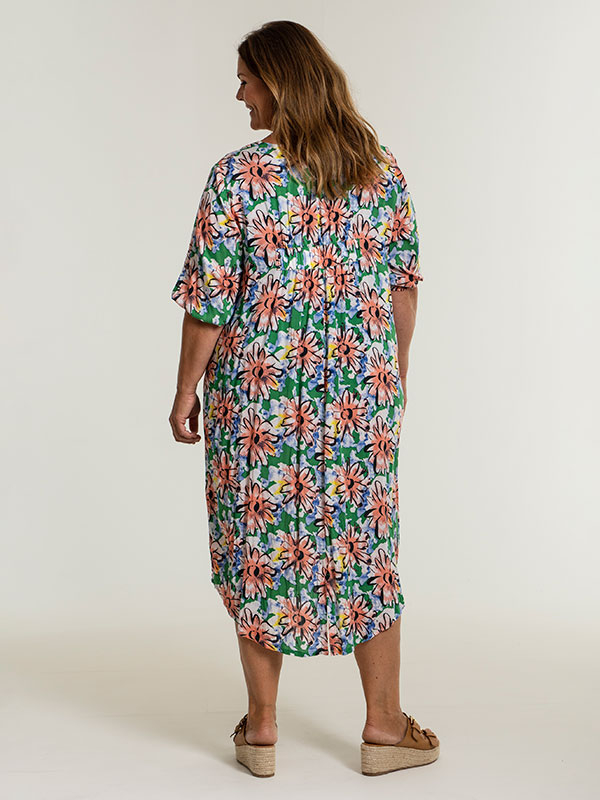 ALICE - Lang kjole med blomsterprint fra Gozzip