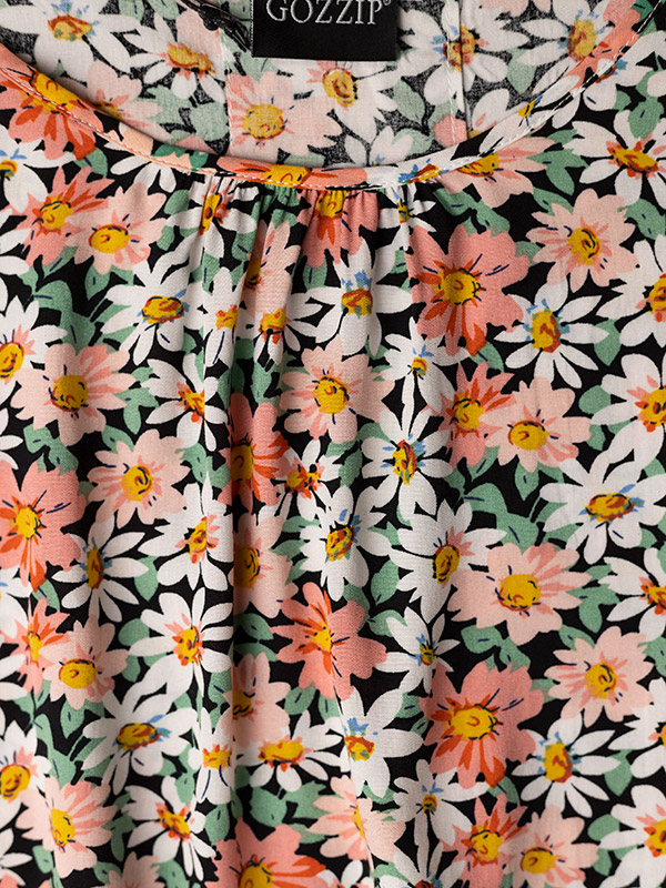 ELISE - Bluse med blomsterprint fra Gozzip