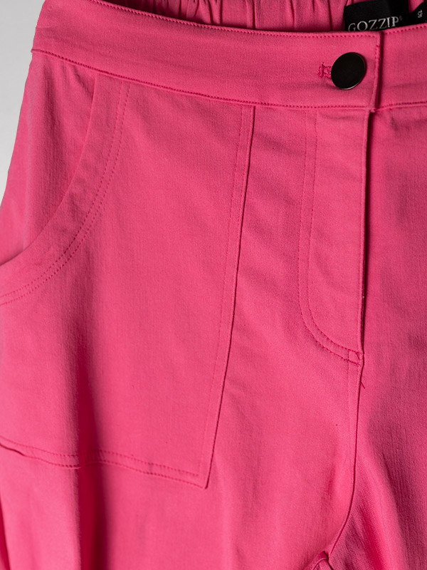 CLARA - Pinke capri bukser i viskose stretch fra Gozzip