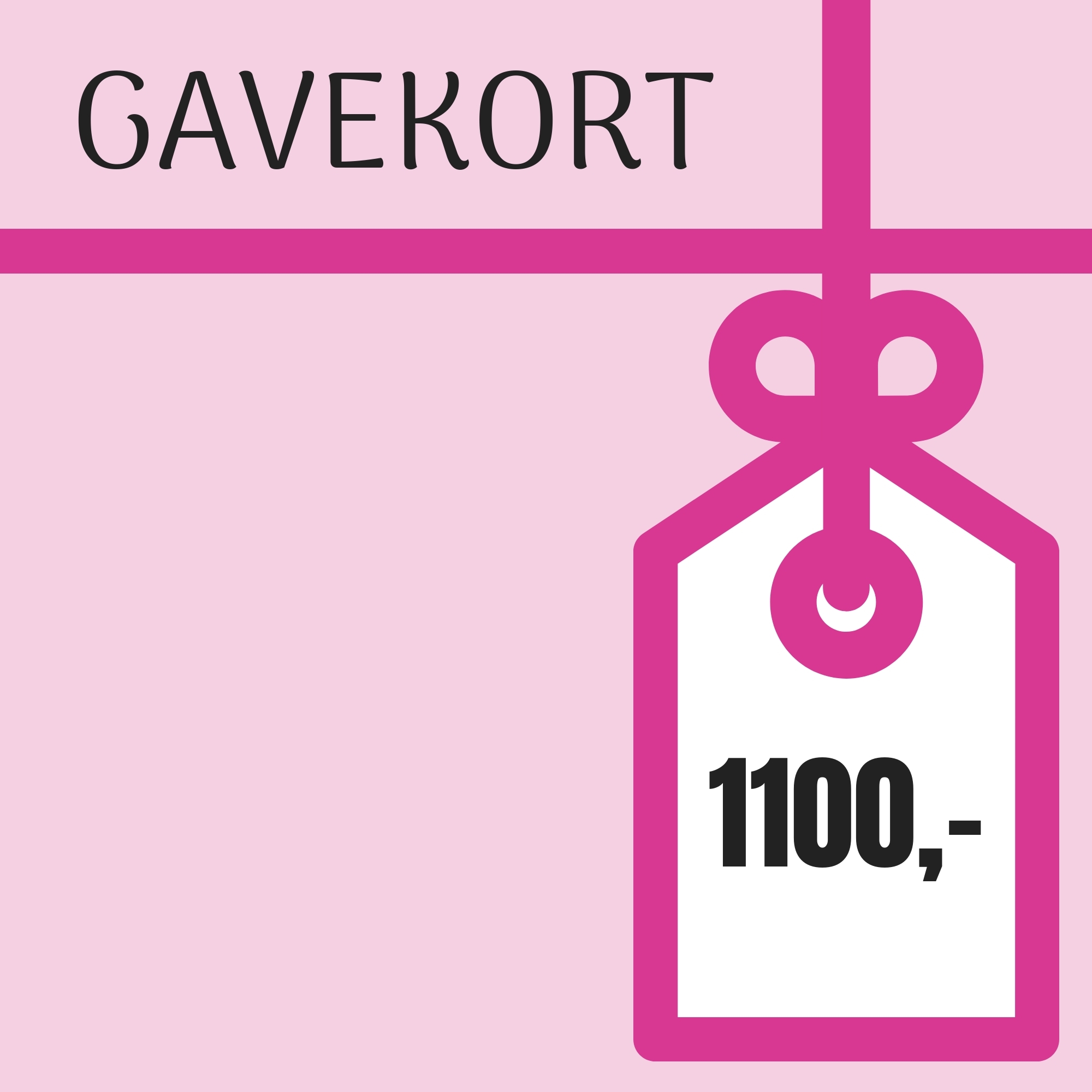 Gavekort værdi kr. 1100 fra Curvii