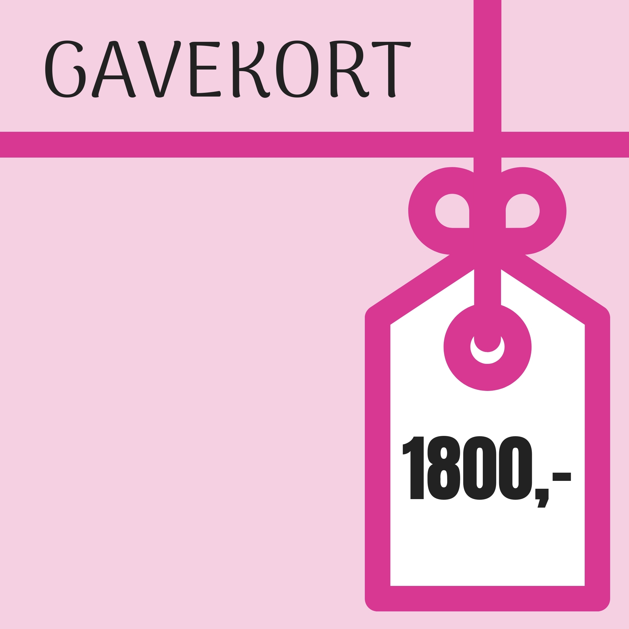 Gavekort værdi kr. 1800 fra Curvii