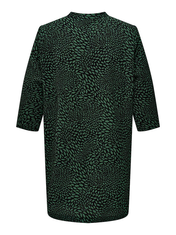 LUX CELI - Sort tunika med grøn print fra Only Carmakoma