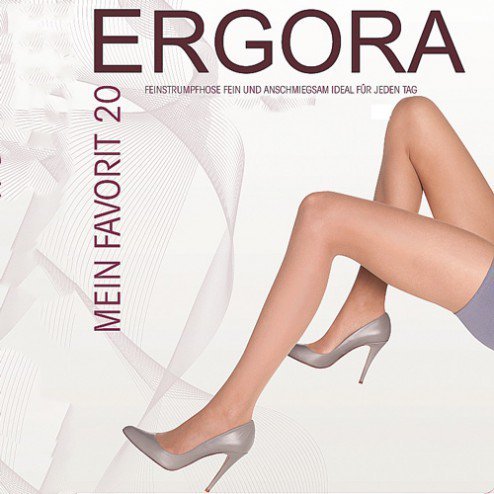 Hudfarvede strømpebukser i 20 denier og meget elastiske fra Ergora