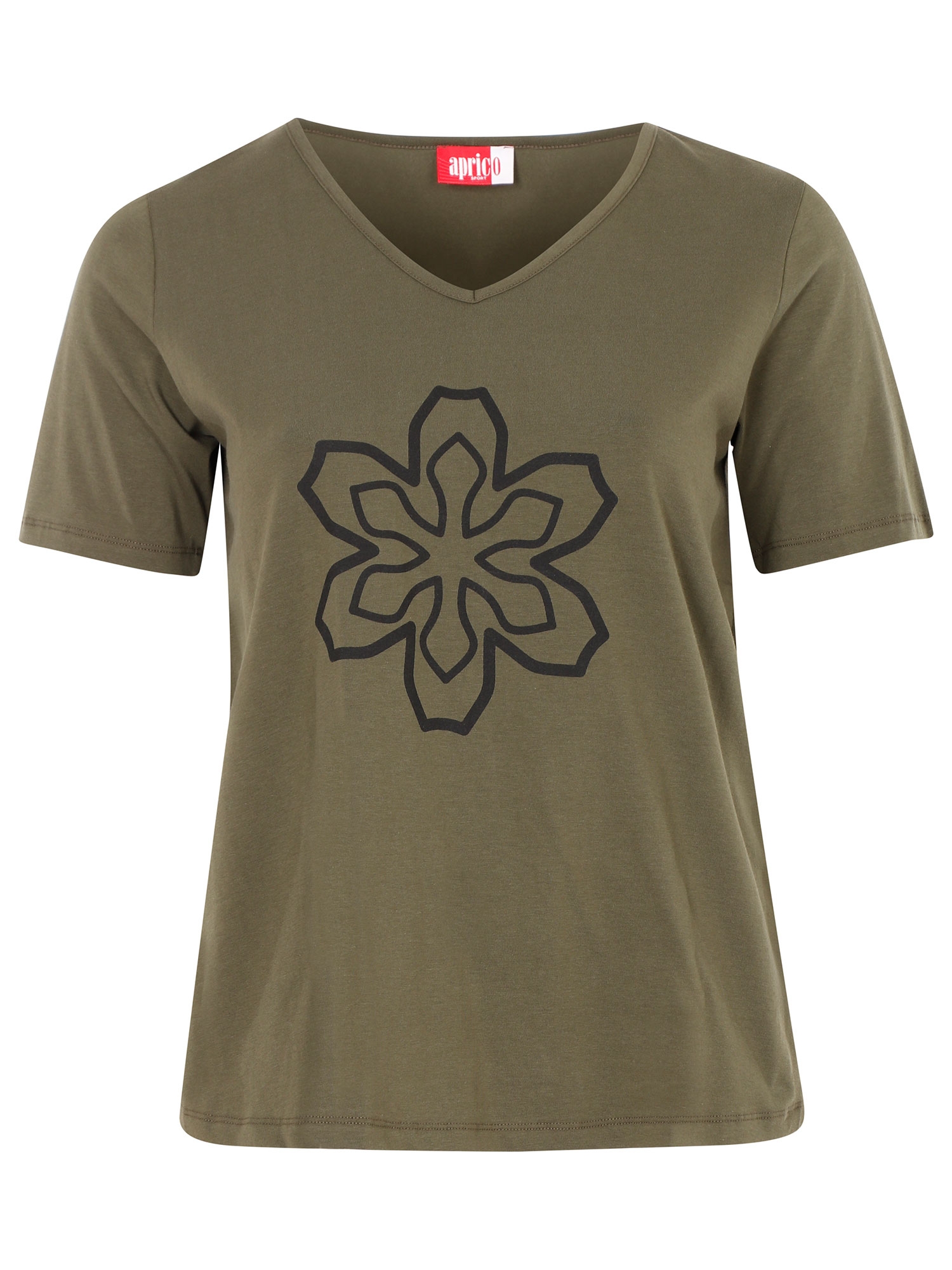 Armygrøn trænings t-shirt med print fra Aprico Sport