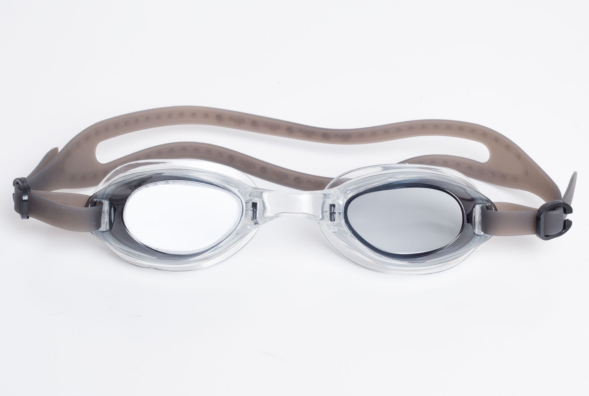 Svømmebriller med klar glas, koks grå fra Mirou