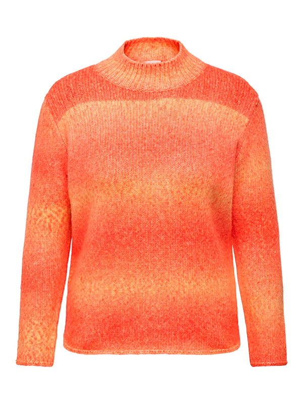 LIVA - Orange meleret strik trøje fra Only Carmakoma