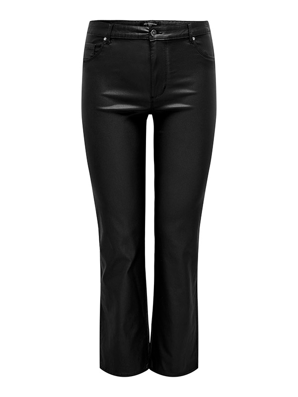AUGUSTA - Sorte coatede bukser  fra Only Carmakoma