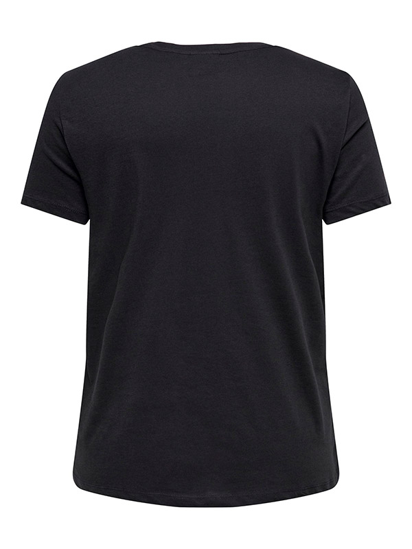 BELLANA - Mørk grå T-shirt med leopardprint fra Only Carmakoma
