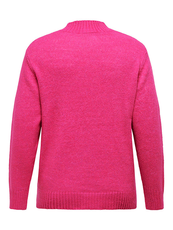 ALLIE - Pink strik trøje med mønster  fra Only Carmakoma