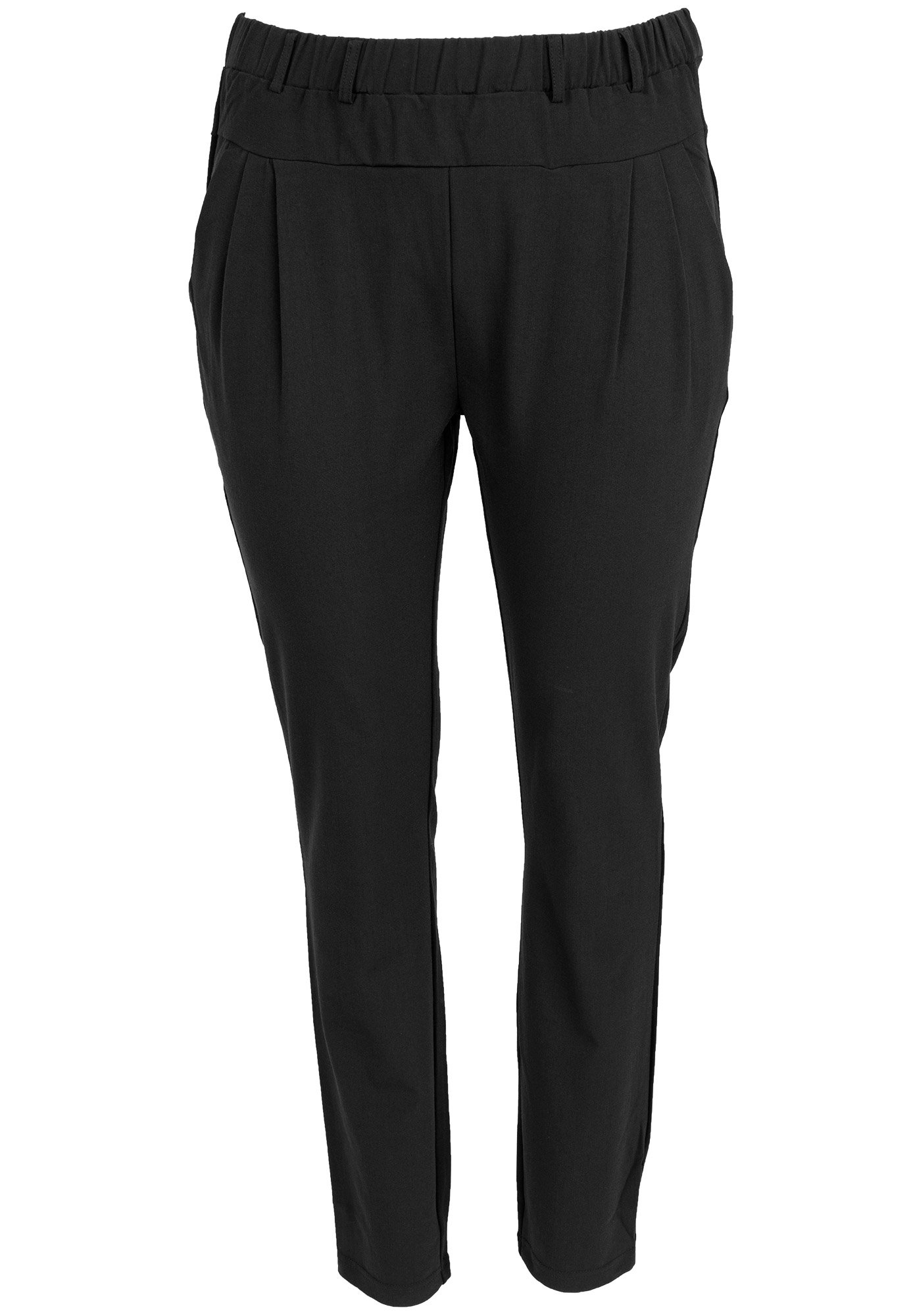 SALLY - Klassiske sorte bukser med rummelig facon fra Studio