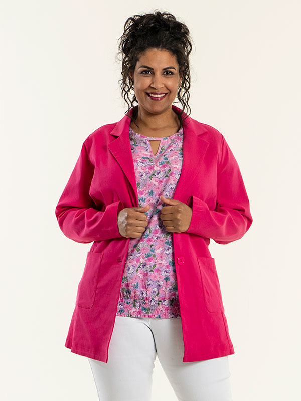 KIRSI - Pink habit jakke i strækbar viskose bengalin fra Studio