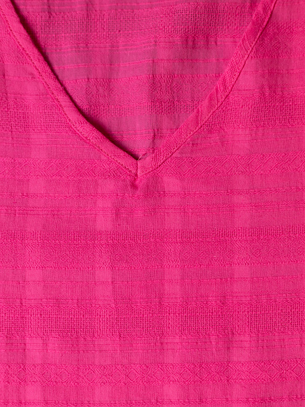 FILIPPA - Pink bomulds kjole med fin struktur fra Studio
