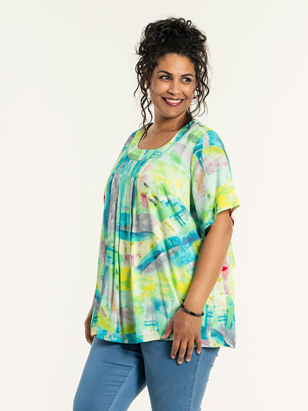 HEIDI - Viskose bluse med print i klare farver fra Studio