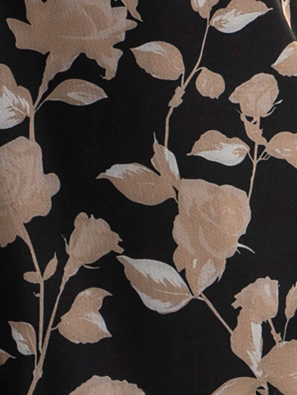 JAKOBINE - Sorte bukser med blomsterprint fra Studio