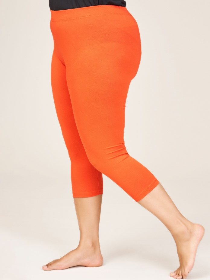 AMSTERDAM - Orange 3/4 viskose leggings  fra Sandgaard