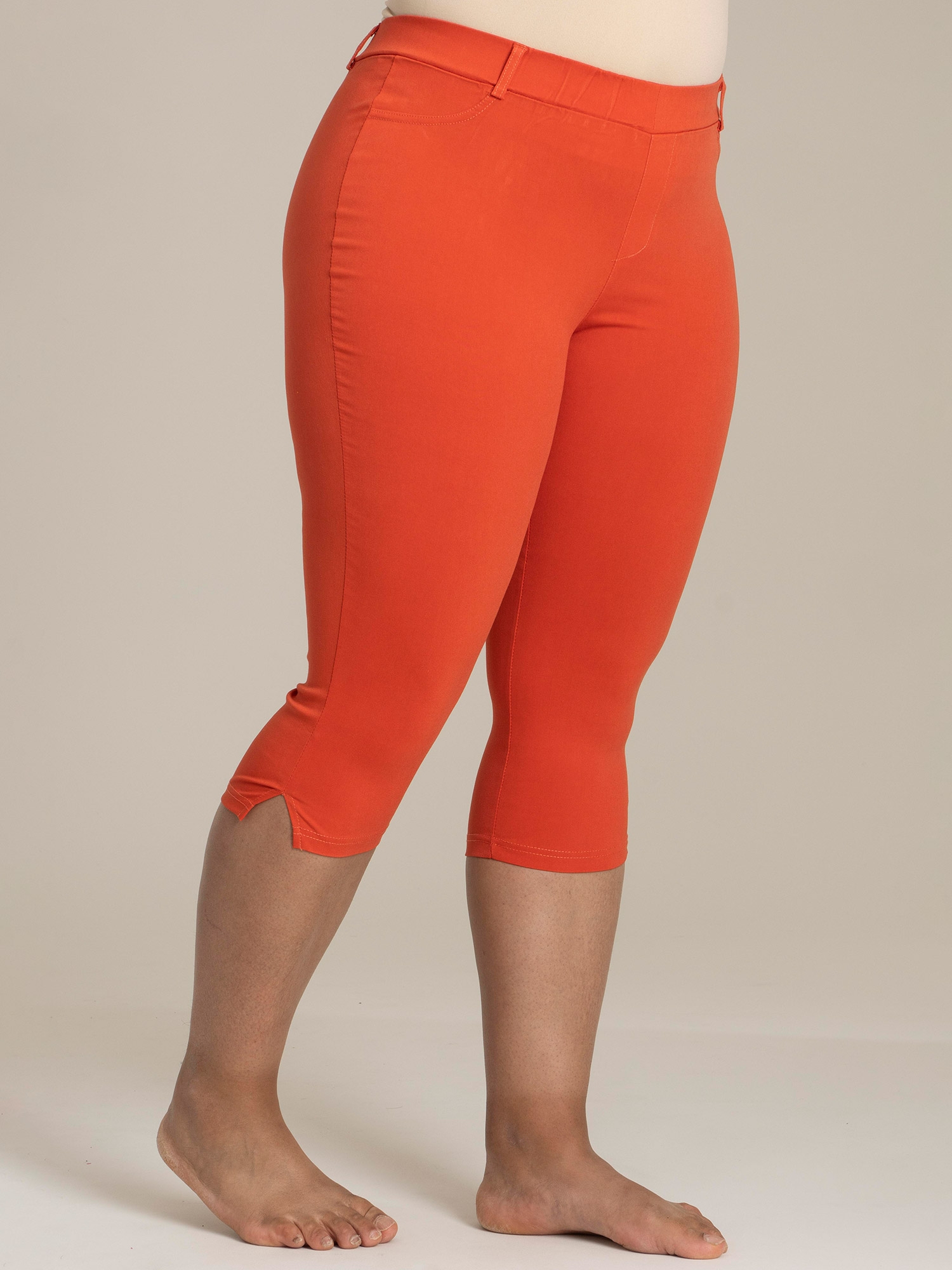 COPENHAGEN - Orange bengalin 3/4 leggings  fra Sandgaard