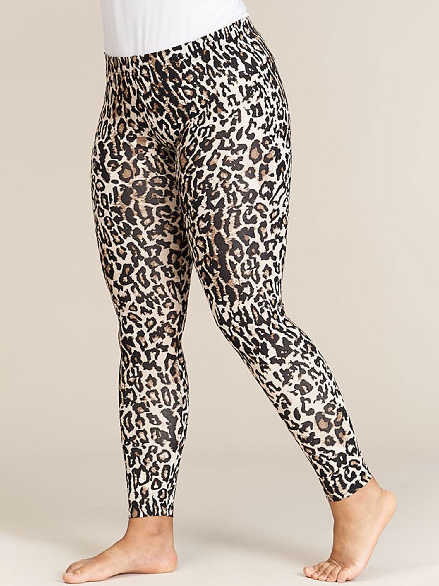 AMSTERDAM - Leggings med leopardprint i brune nuancer fra Sandgaard