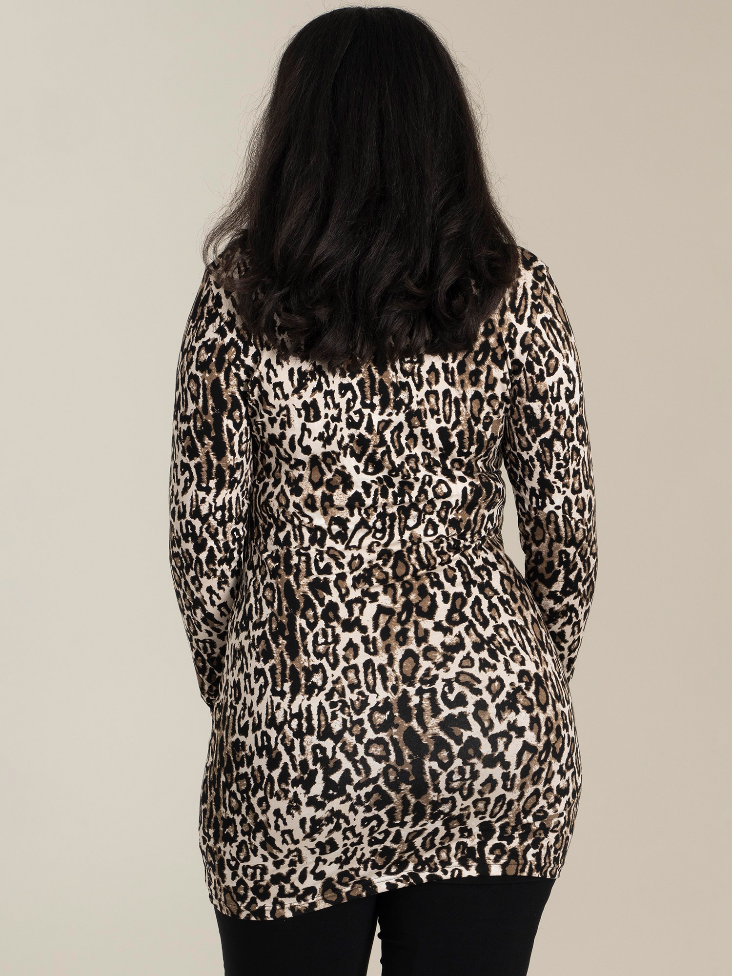 AMSTERDAM - Basis bluse med brunt leopardprint  fra Sandgaard (fra Studio)