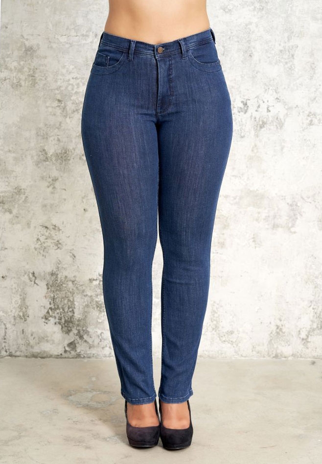 Carmen - Blå denim jeans med kort benlængde fra Studio