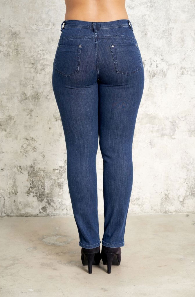 Carmen - Blå denim jeans med kort benlængde fra Studio