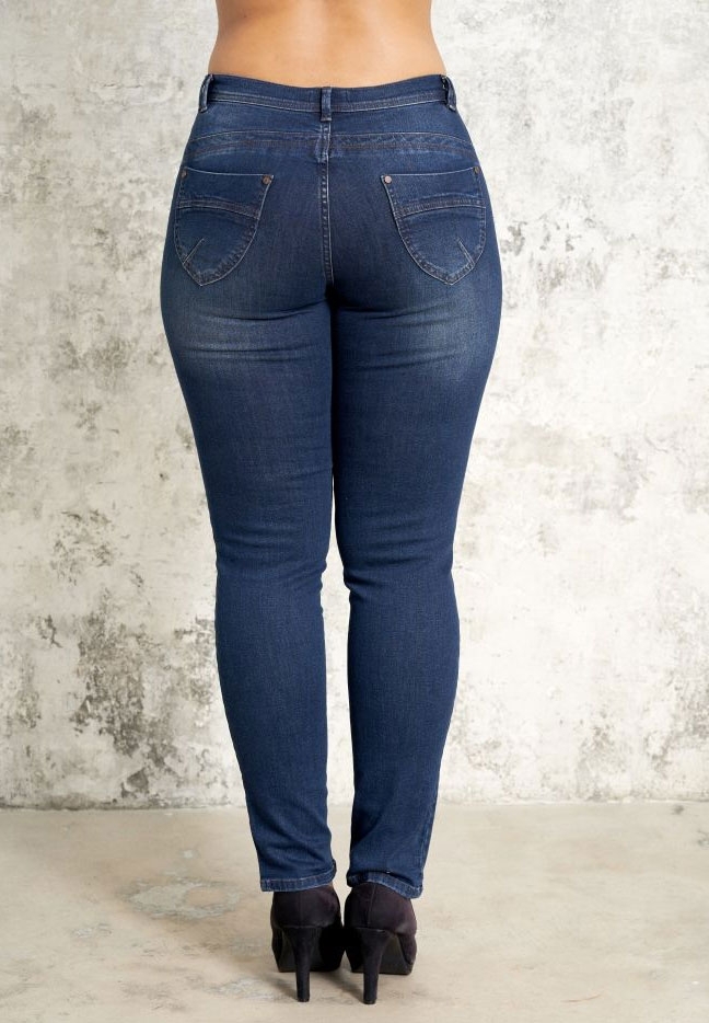 Blå Carmen denim jeans med kort benlængde  fra Studio