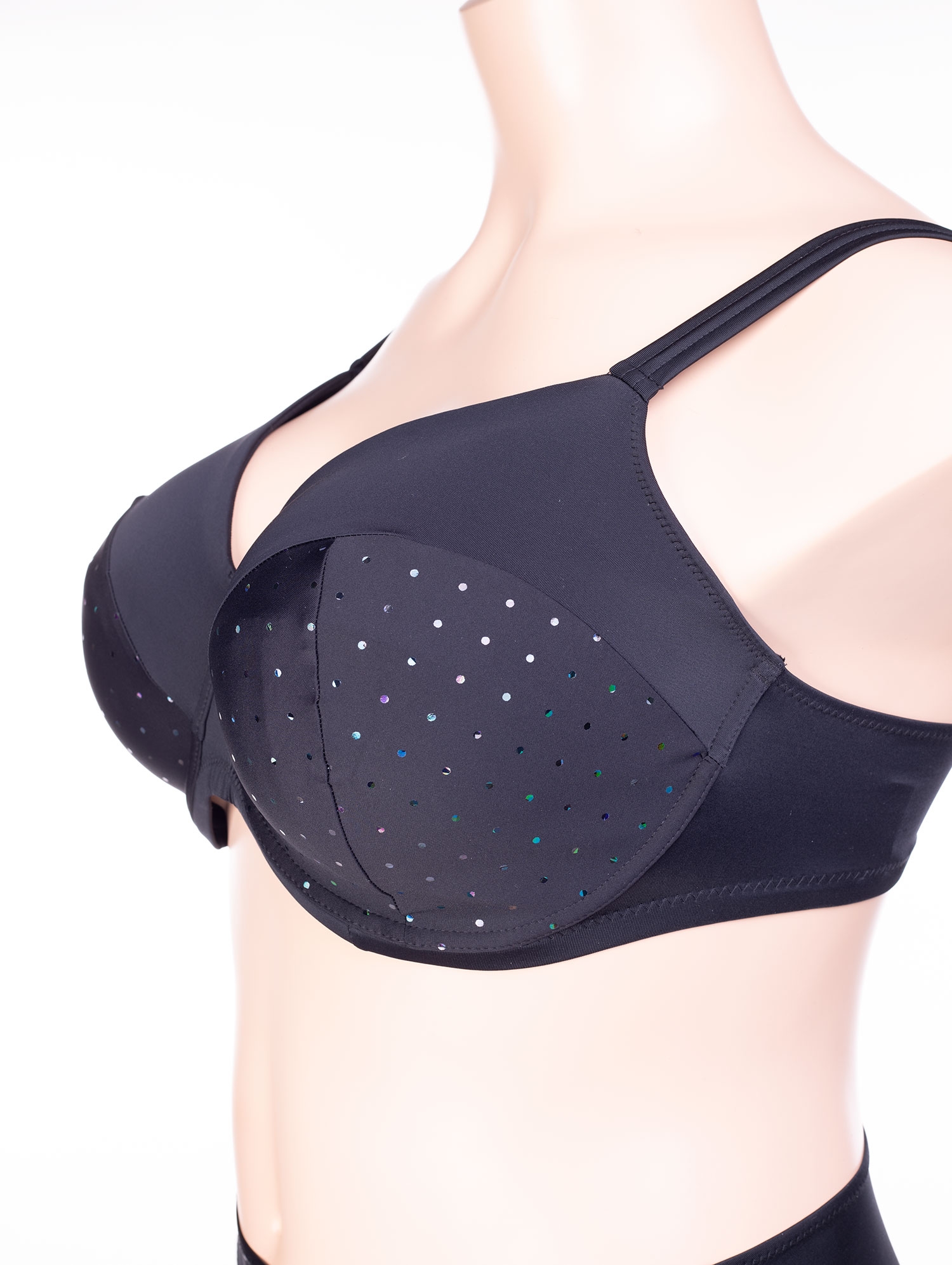 Vatteret bikini top med glitter fra Plaisir