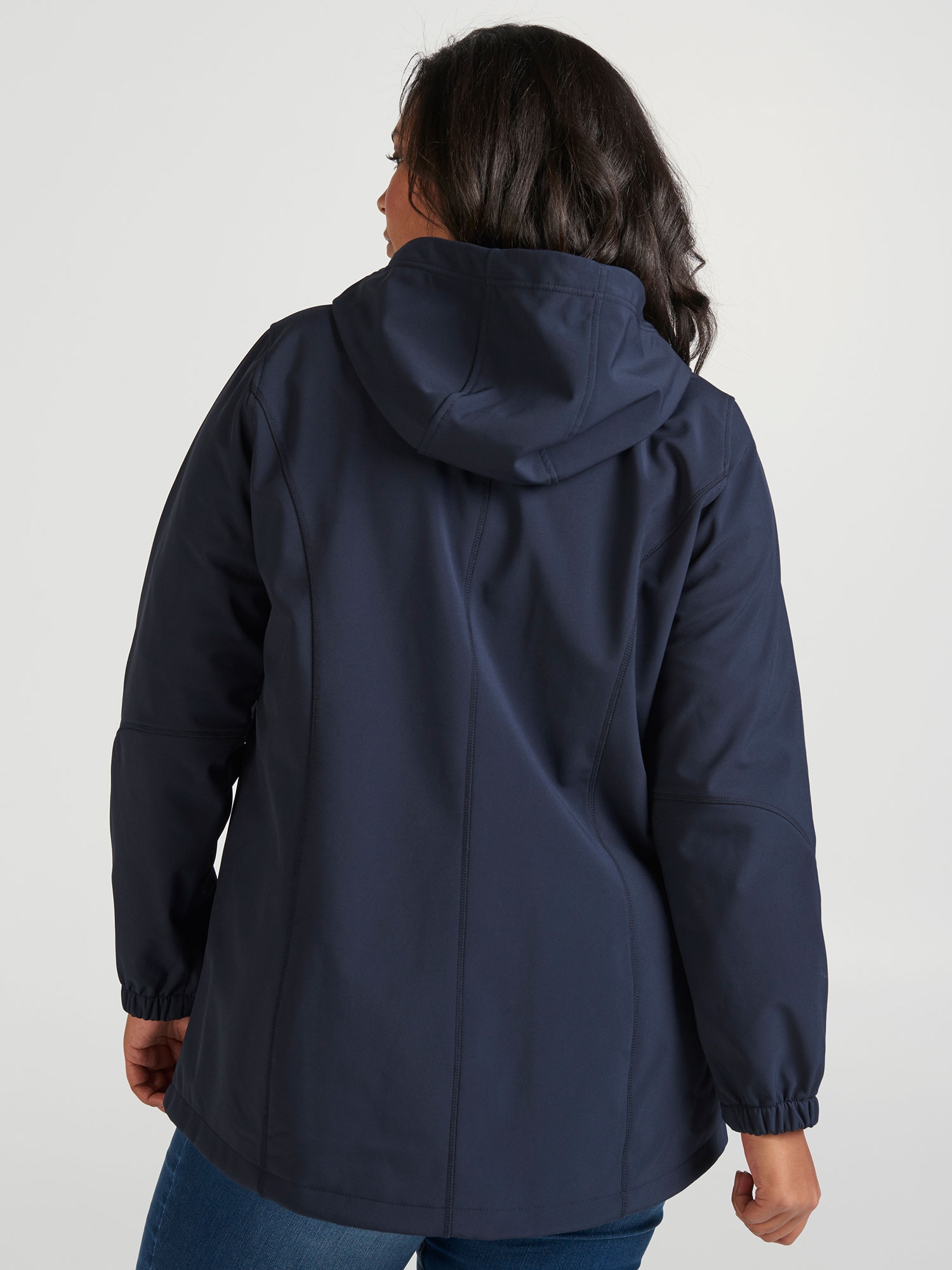 pistol Energize Kvadrant Zizzi Mørkeblå softshell jakke i kort model