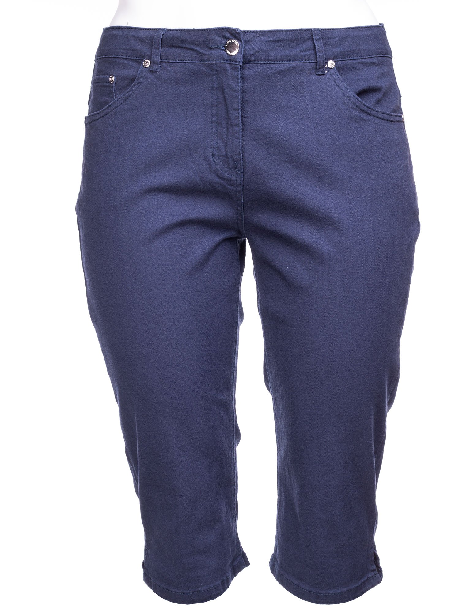 Marineblå capri jeans med høj talje fra Zhenzi