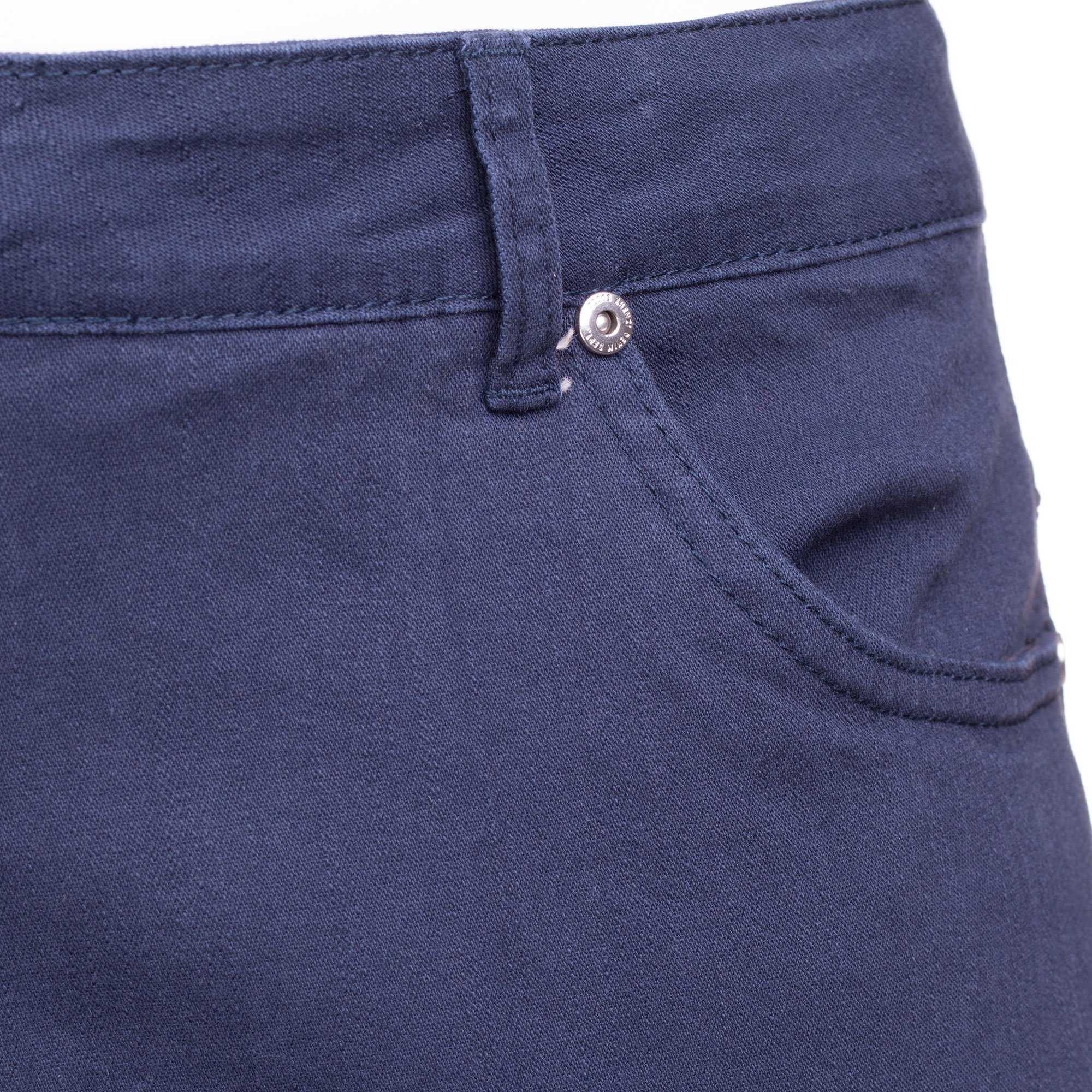 Marineblå capri jeans med høj talje fra Zhenzi
