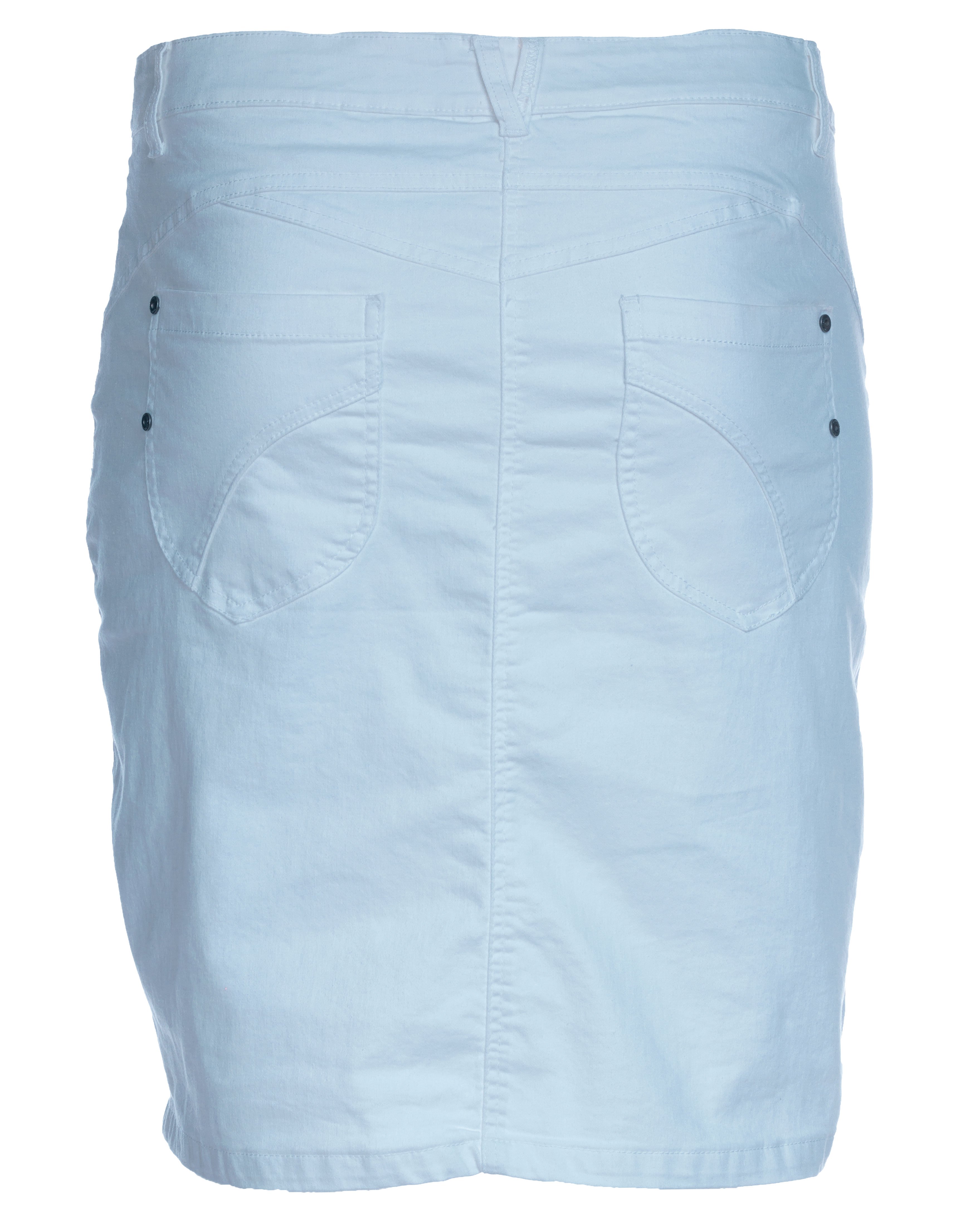 Lyseblå stræk nederdel med skånebukser fra Zhenzi