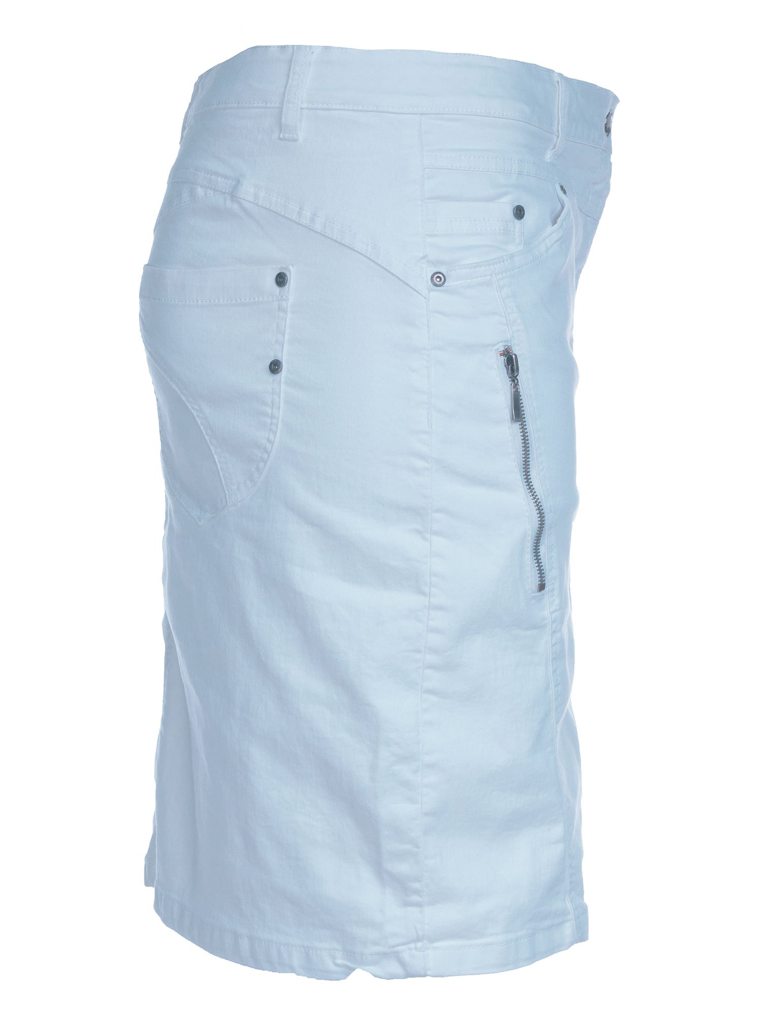 Lyseblå stræk nederdel med skånebukser fra Zhenzi