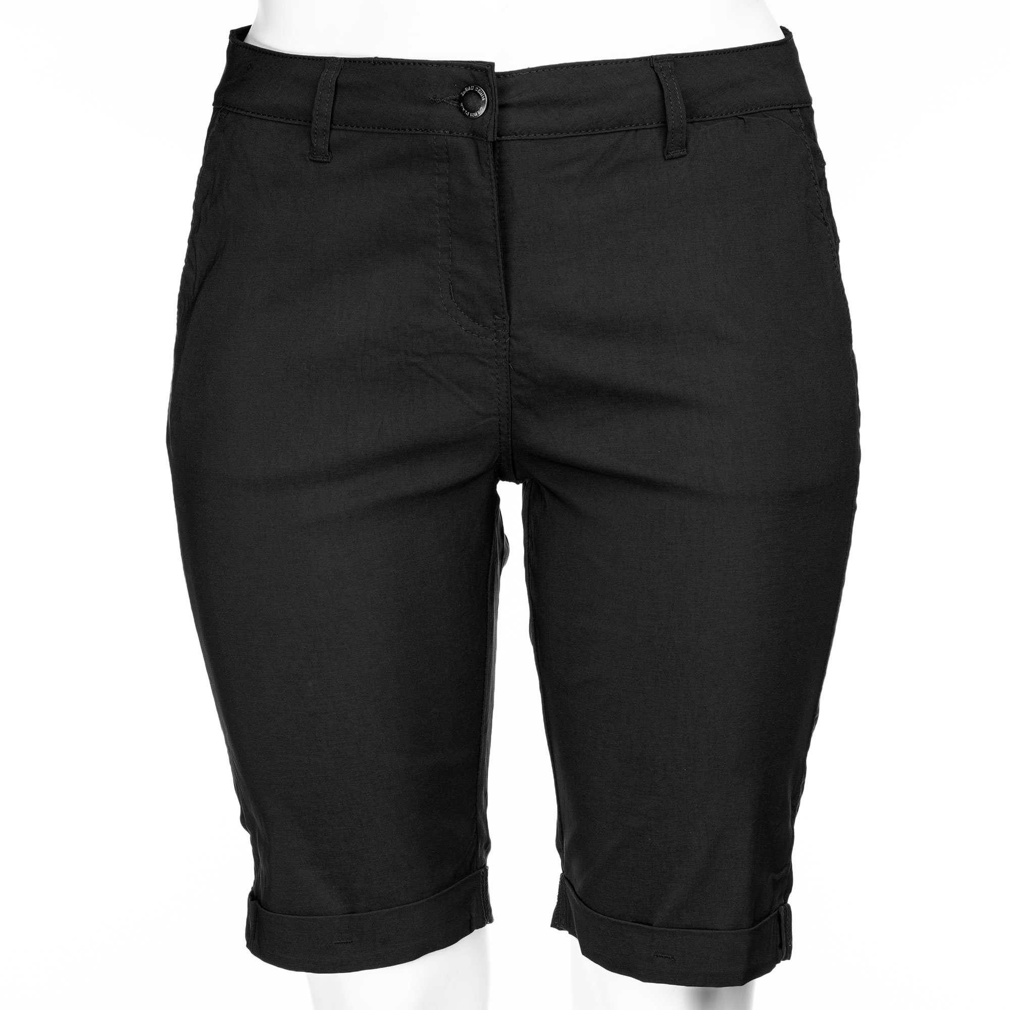 STEP - Sorte shorts med lynlås og lommer fra Zhenzi