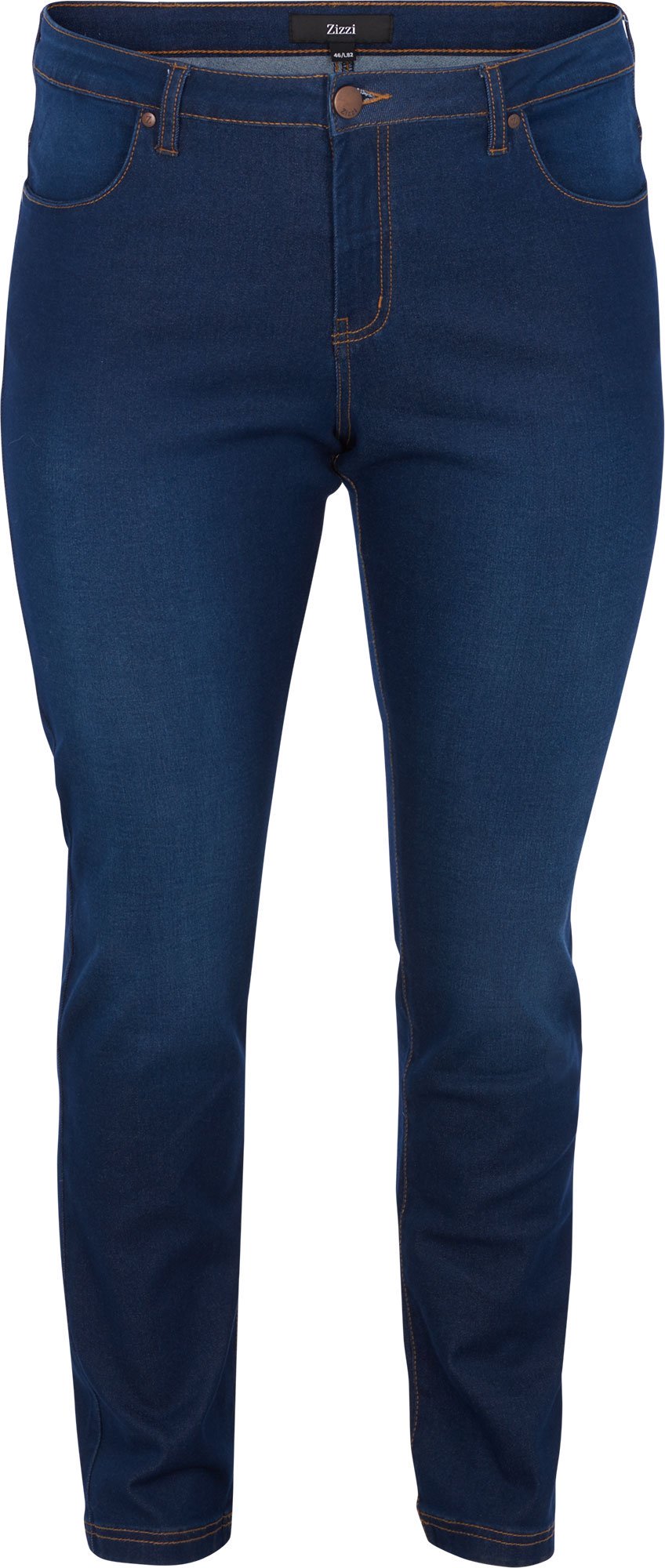 Klassiske blå Emily Jeans med 82cm benlængde fra Zizzi