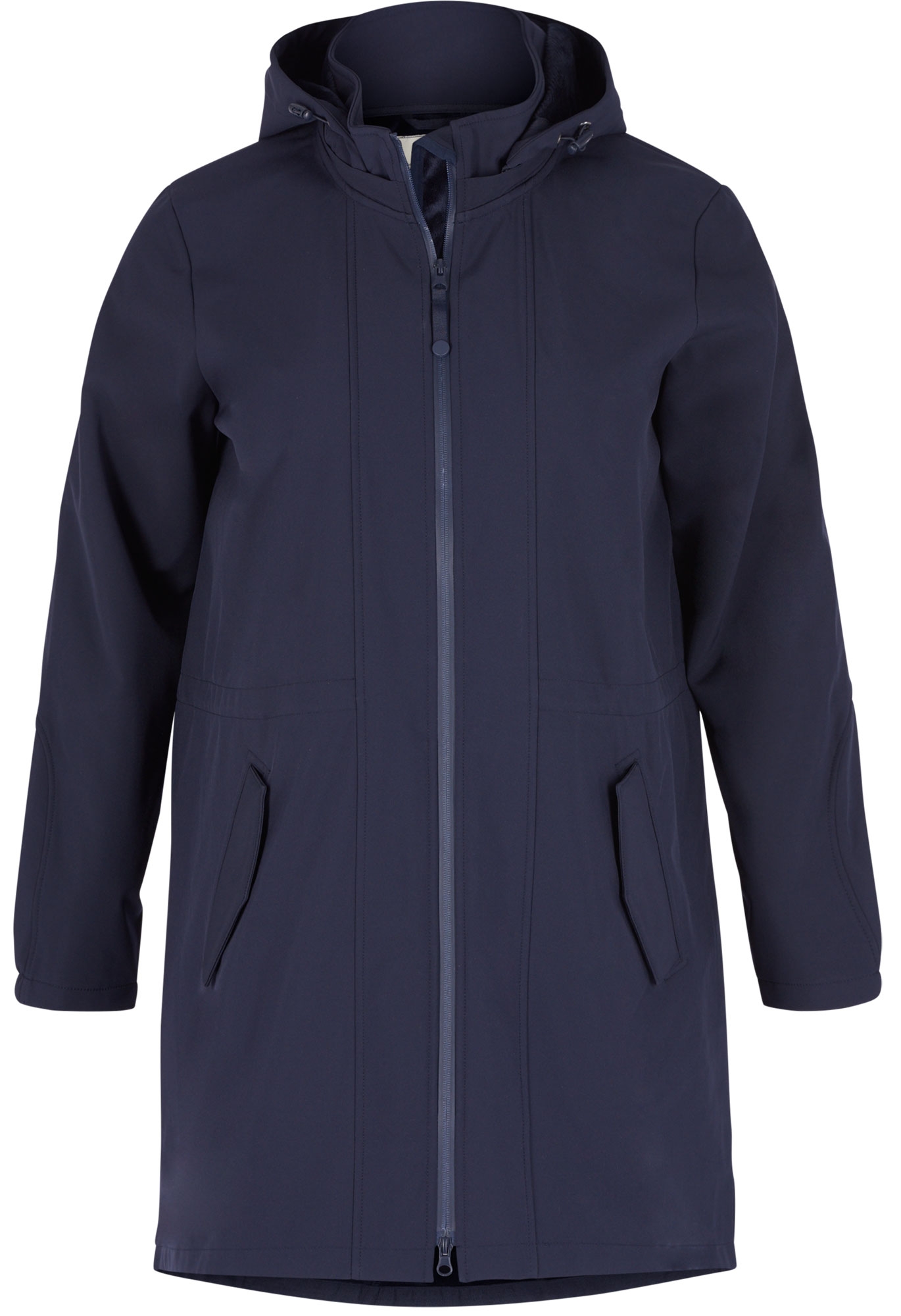 Alvorlig mørk svinge Zizzi Blå softshell jakke med justerbar talje