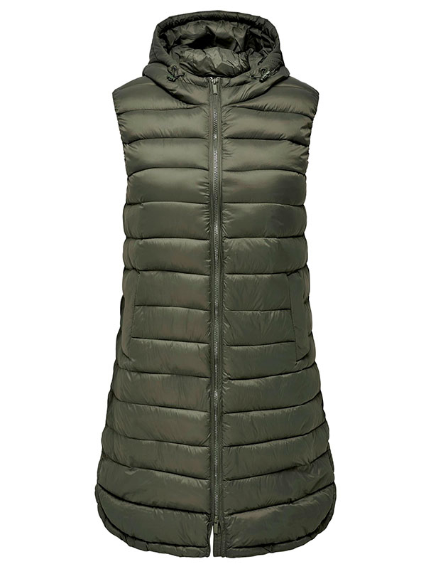 Only Carmakoma MELODY - Lang grÃ¸n vatteret vest , 54 / XL (5715427699854)