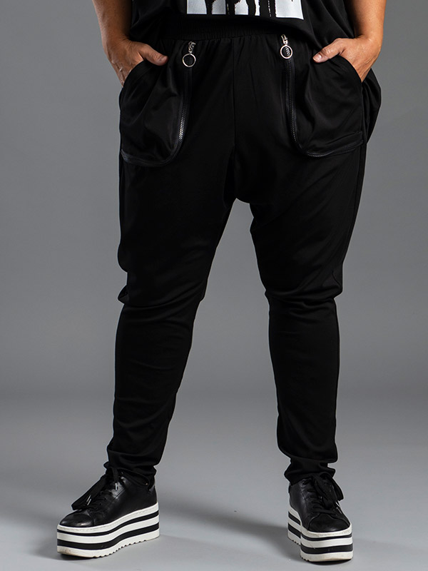 Gozzip Black MAGDALENA - bukser med smart detalje