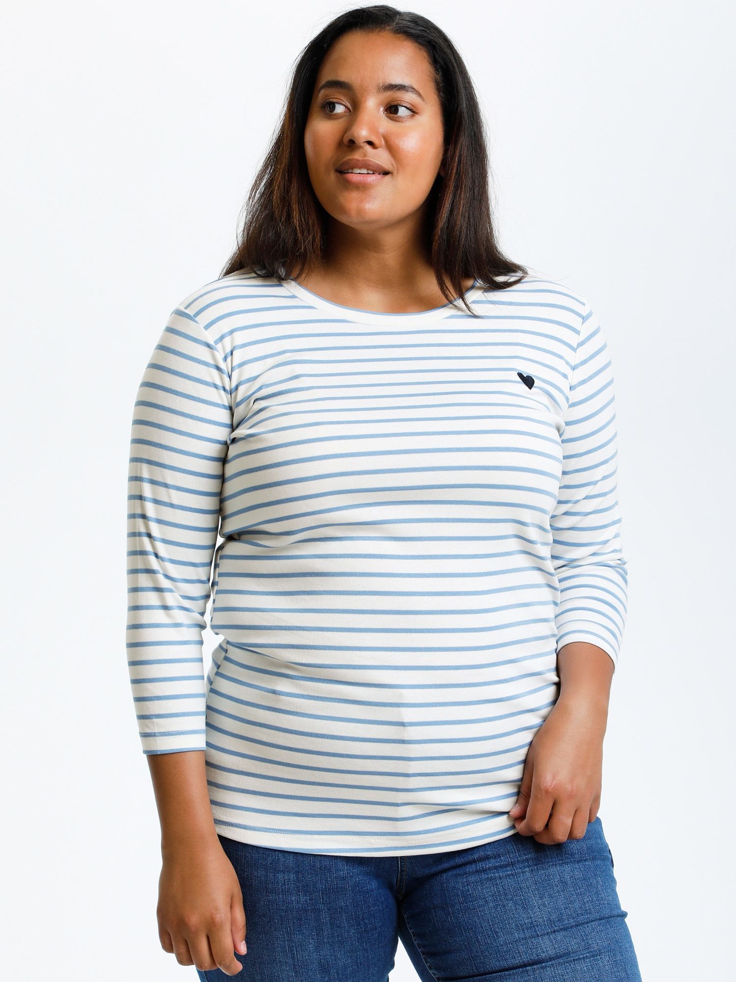 KCmalana - Beige t-skjorte med striper