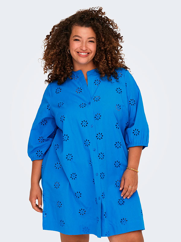 NOVA - Lätt tunikaklänning med blå och gula blommor