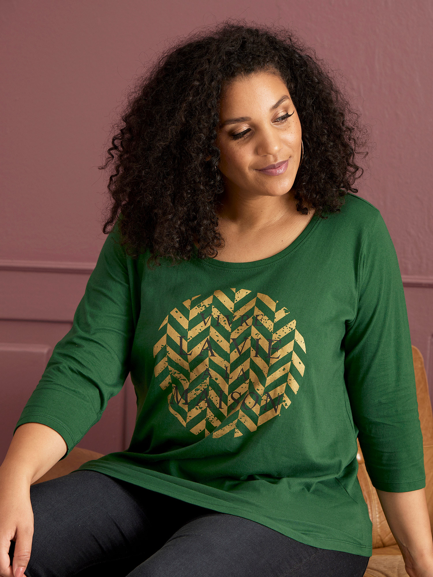 Pave - strikket genser med grønne og svarte ruter
