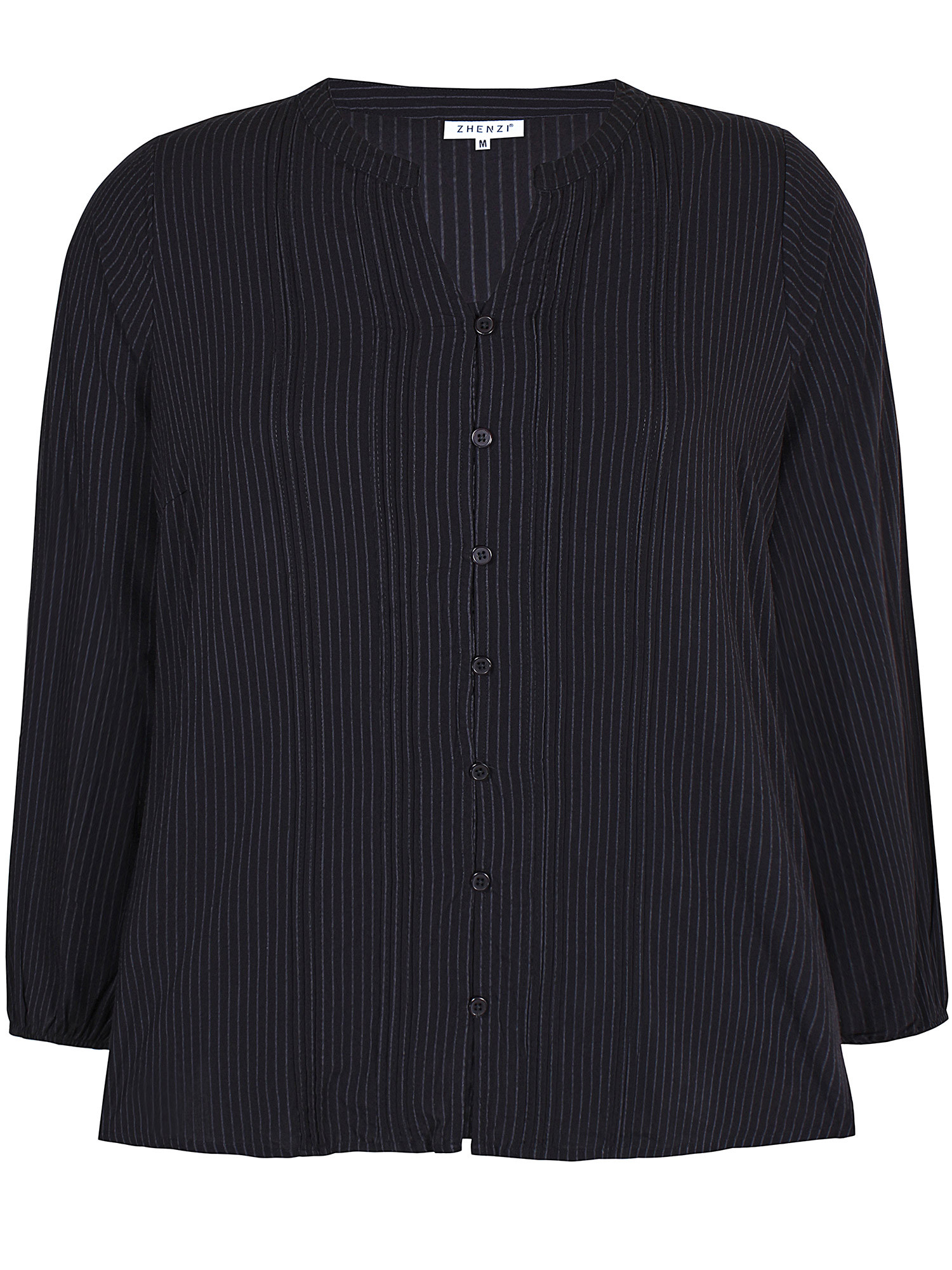 ALBERTA - Brun T-skjorte i 100% bomull med flot V-hals og god A-fasong
