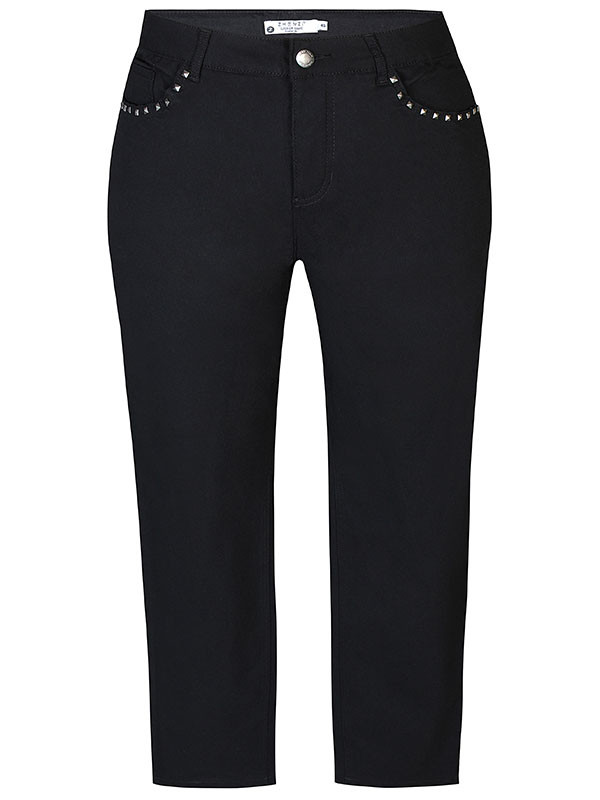 STOMP - Svarta jeans i stretchig bomullsdenim