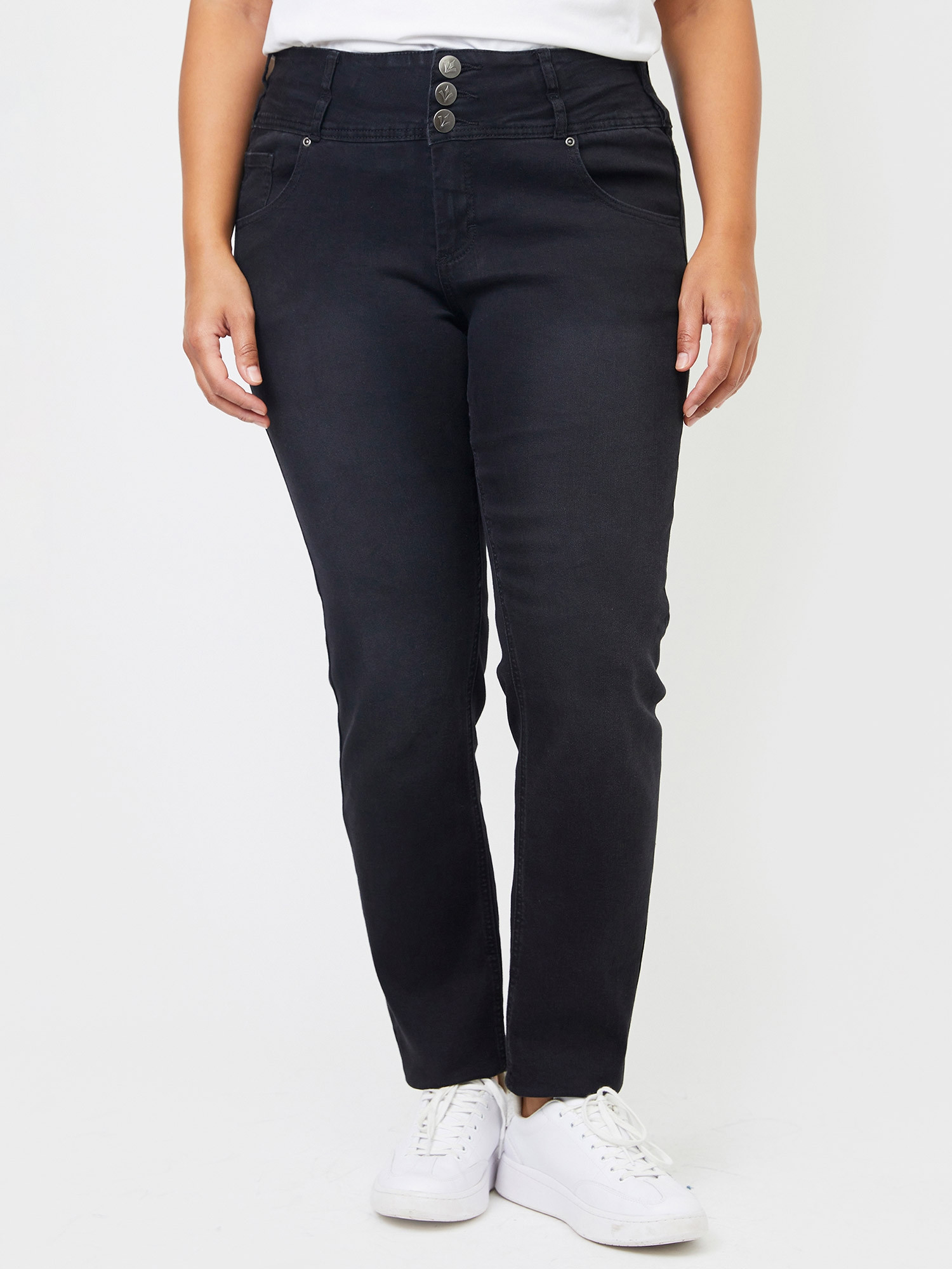 MILAN - Svarta stretchiga jeans