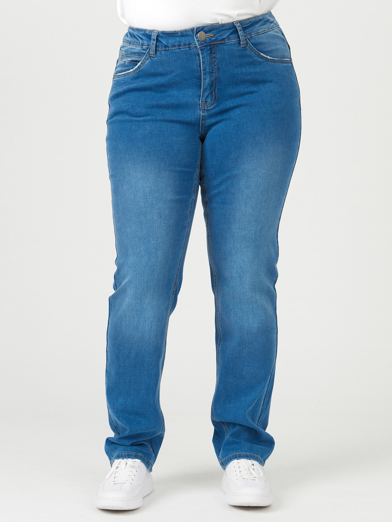 ROME - Blå jeans med brett midjeband
