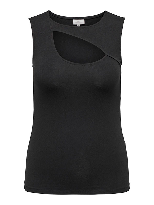 TRIB - Lång svart kjol i crepeviskos