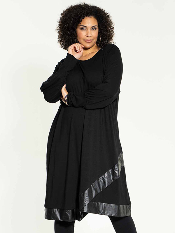 VIBEN - Stretchiga byxor med svart och rostrött mönster