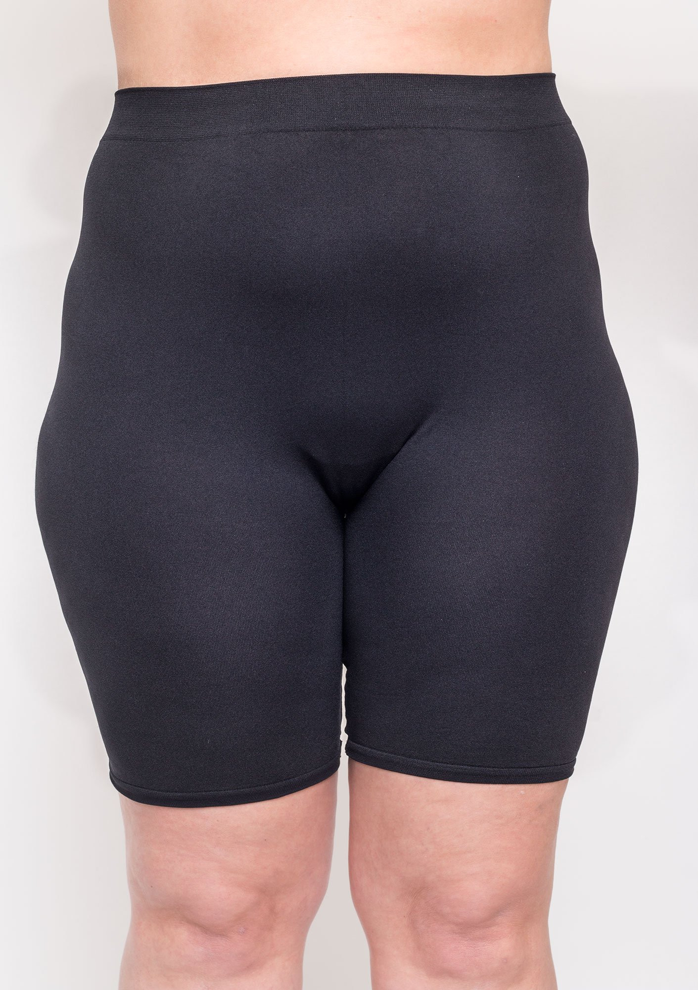 OTTILIA - Svarta shorts med hög midja i mjuk, sömlös, stark kvalitet